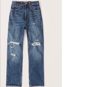 Abercrombie Ultra High Rose Ankle Straight Jean 30/10L